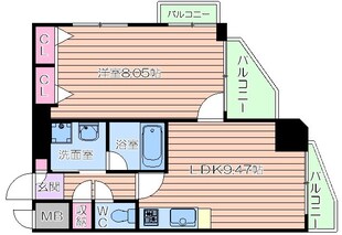 ビエラコート天神橋の物件間取画像